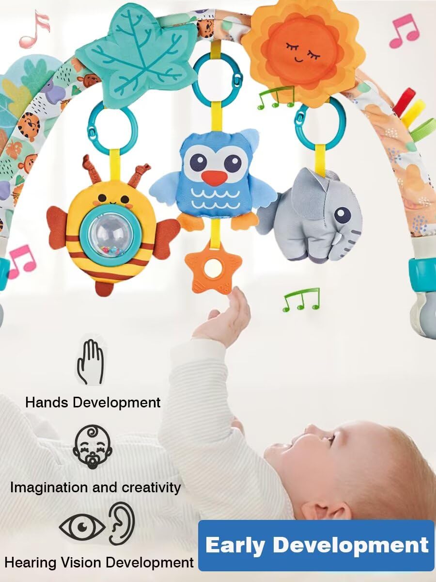 Pau1Hami1ton Car seat toy with owl squeaker for interactive sound.