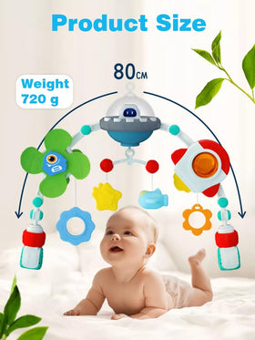 Pau1Hami1ton penguin windmill toy engages baby during car rides.