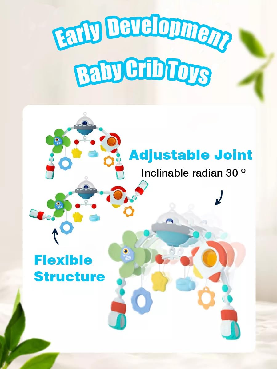 Pau1Hami1ton rocket rotating ball toy entertains and soothes babies.