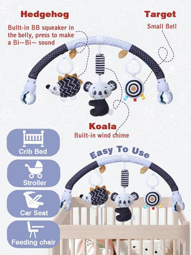 Pau1Hami1ton stroller toy with bell clip for outdoors