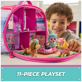 PAW Patrol 12-inch RV camper open with rooms and park mat