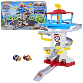PAW Patrol Adventure Bay Lookout Tower Playset with dual tracks for exciting races