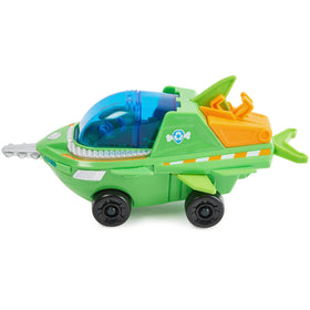 Paw Patrol Aqua Pups drill tail enhances tool-based problem-solving play.