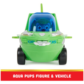 Paw Patrol Aqua Pups cockpit and canopy provide pretend navigation during missions.