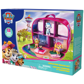 PAW Patrol backpack holds stretcher and net for portable play