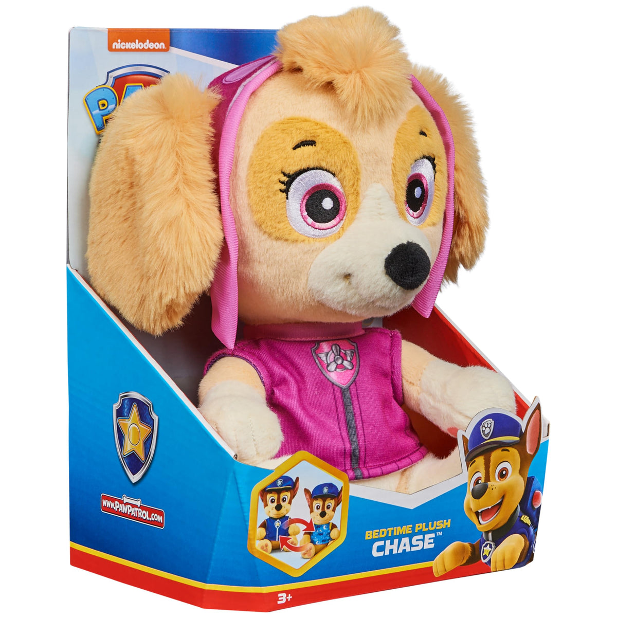 Compact 10-inch Skye plush size ideal for travel and bedtime routines.