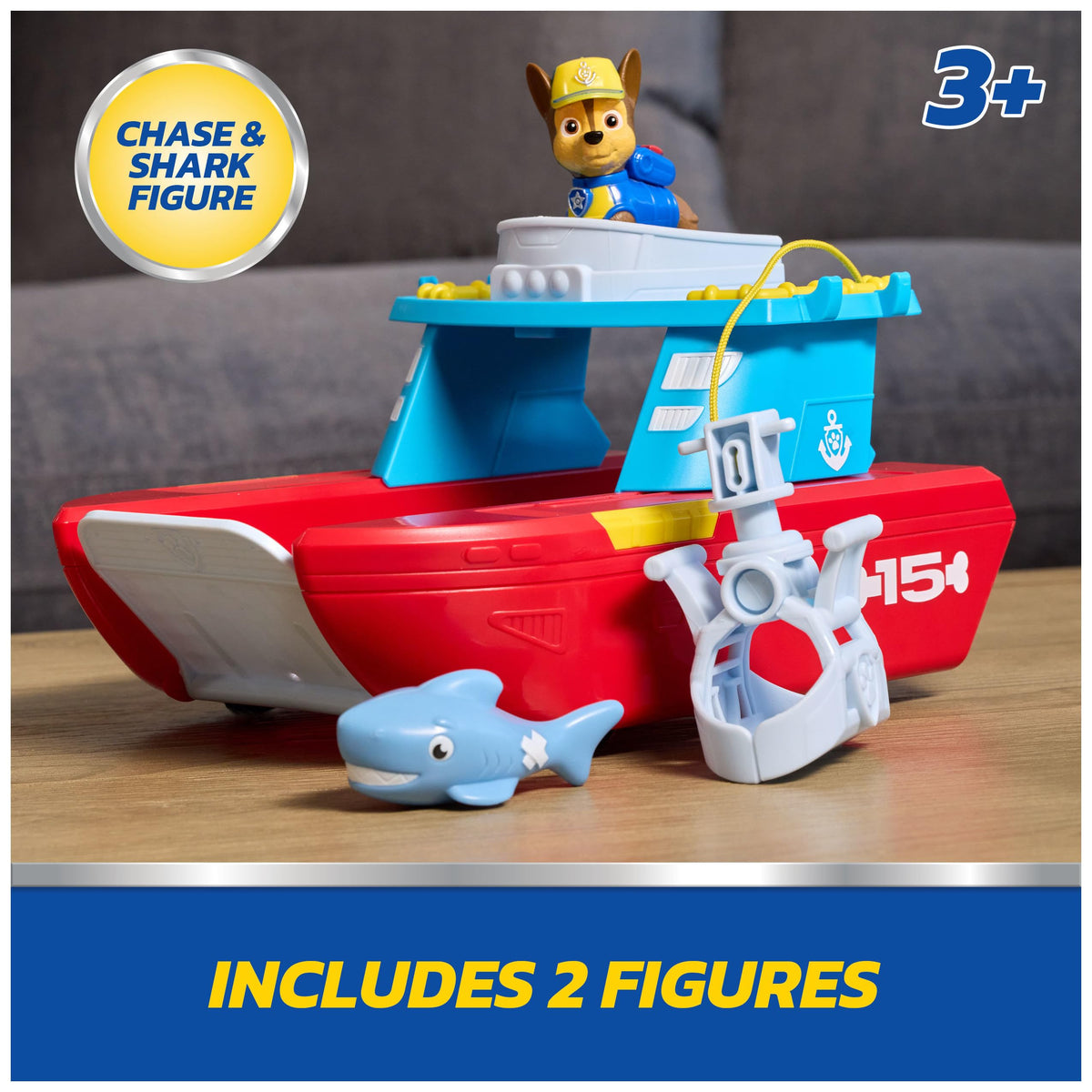 PAW Patrol Chase figure included for immediate rescue missions and storytelling.