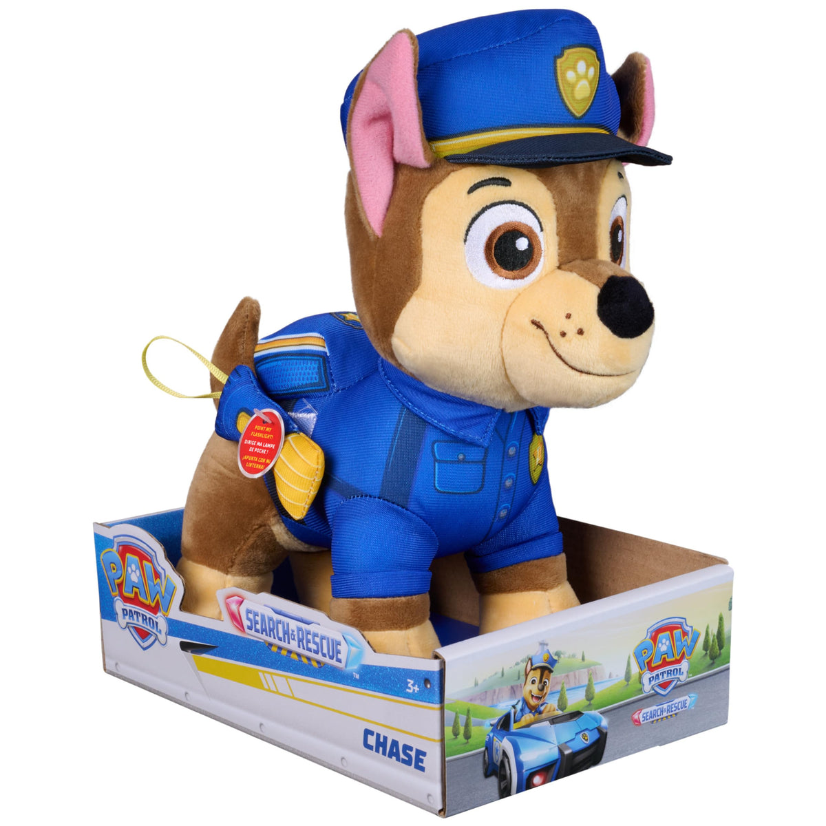 Play scene with Chase and PAW Patrol vehicles for adventures.