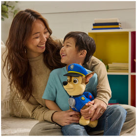 One-foot tall Chase plush fits compact play spaces and shelves.
