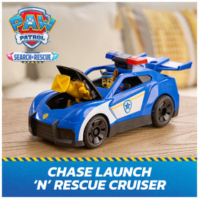 PAW Patrol Cruiser light bar activates sounds for immersive missions.