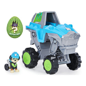 PAW Patrol Rex's Deluxe Dino Rescue vehicle with pop-up action for dramatic rescues.