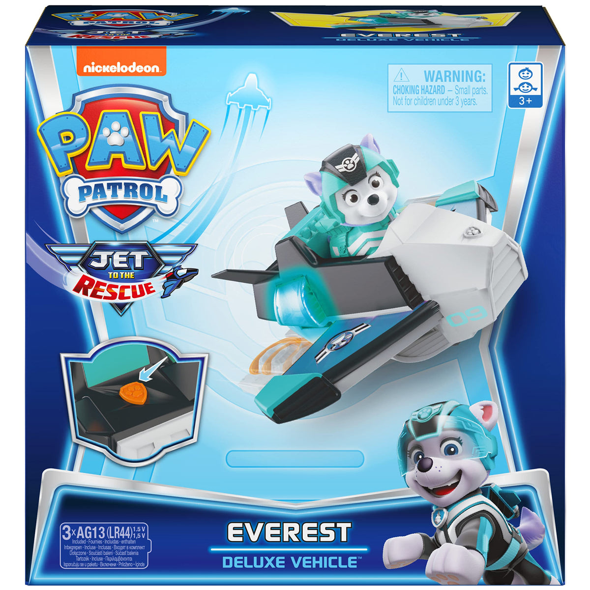 Everest figure in teal flight suit included for imaginative play