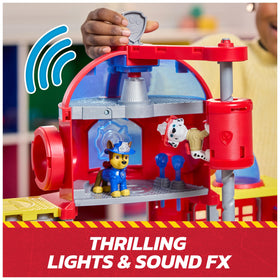 Paw Patrol Command Center lights and sounds enhance pretend play and engagement.
