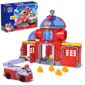 Paw Patrol Fire Rescue Command Center featuring Marshall figure for imaginative rescue play.