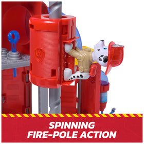 Water projectiles provide safe pretend firefighting action.