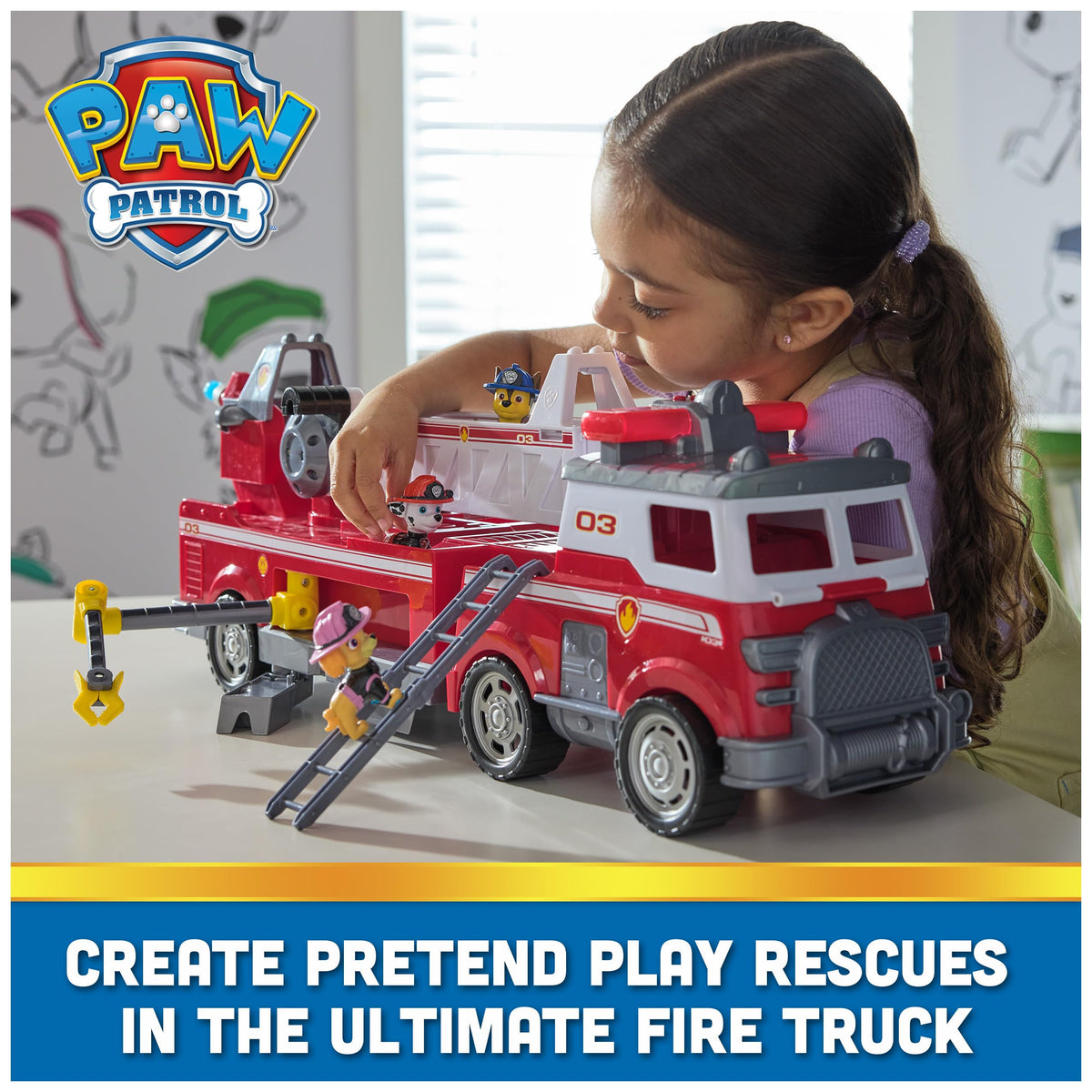 PAW Patrol Fire Truck lights and sounds engage kids during pretend emergencies