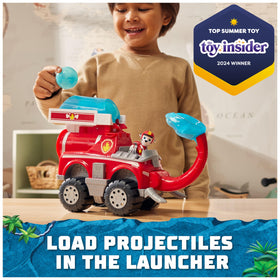 Paw Patrol firetruck trunk launcher demonstrates action-packed pretend play