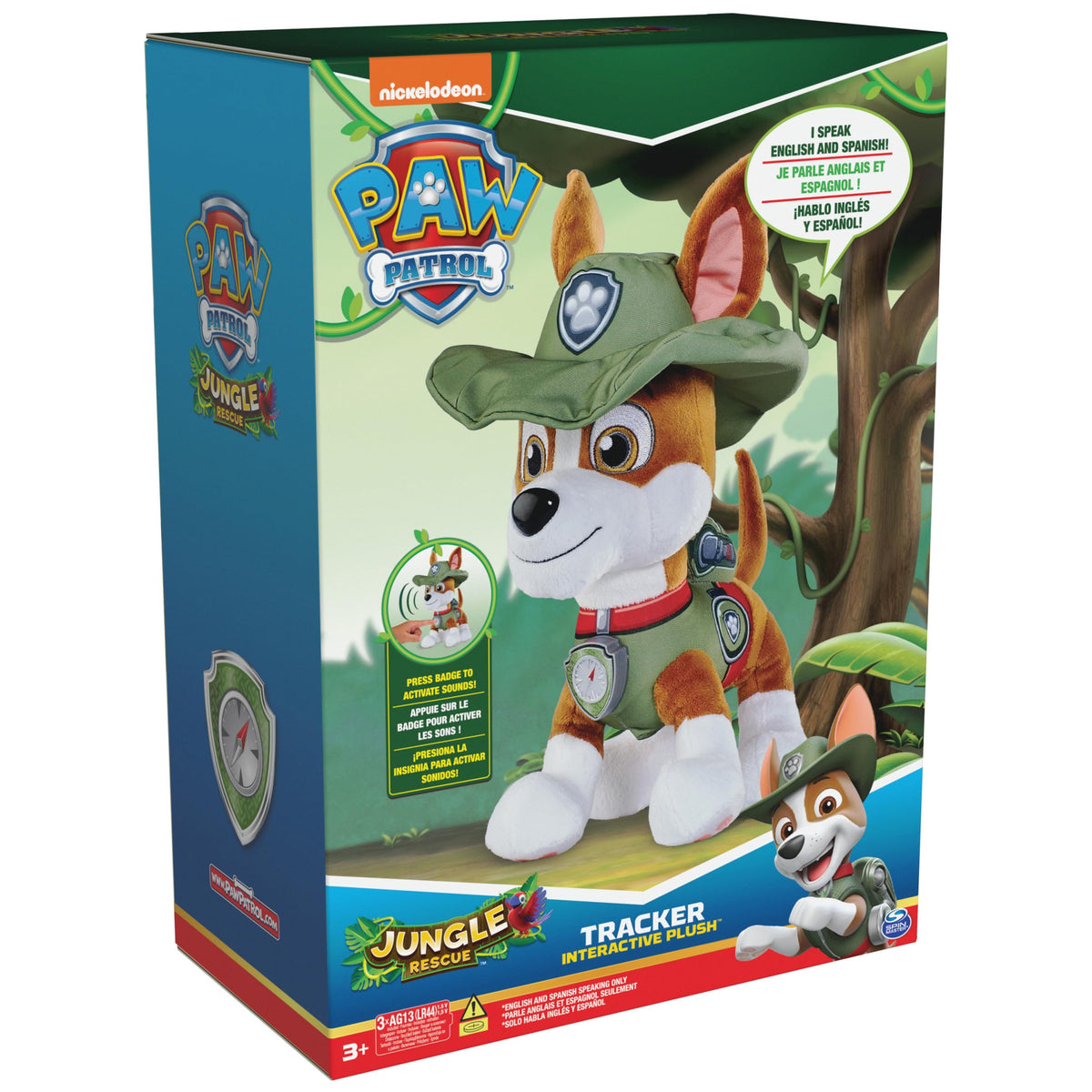 Ideal gift for ages 3 and up featuring Tracker plush