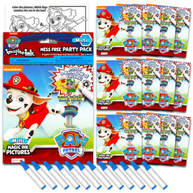 Paw Patrol Imagine Ink book cover shows color scenes without mess