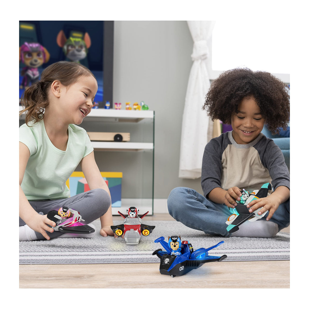Collectible Chase figure and deluxe vehicle compatible with other Jet to the Rescue sets