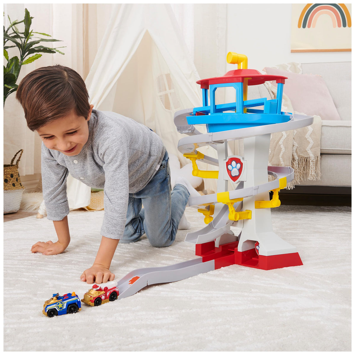 PAW Patrol corkscrew track action delivers looping play moments