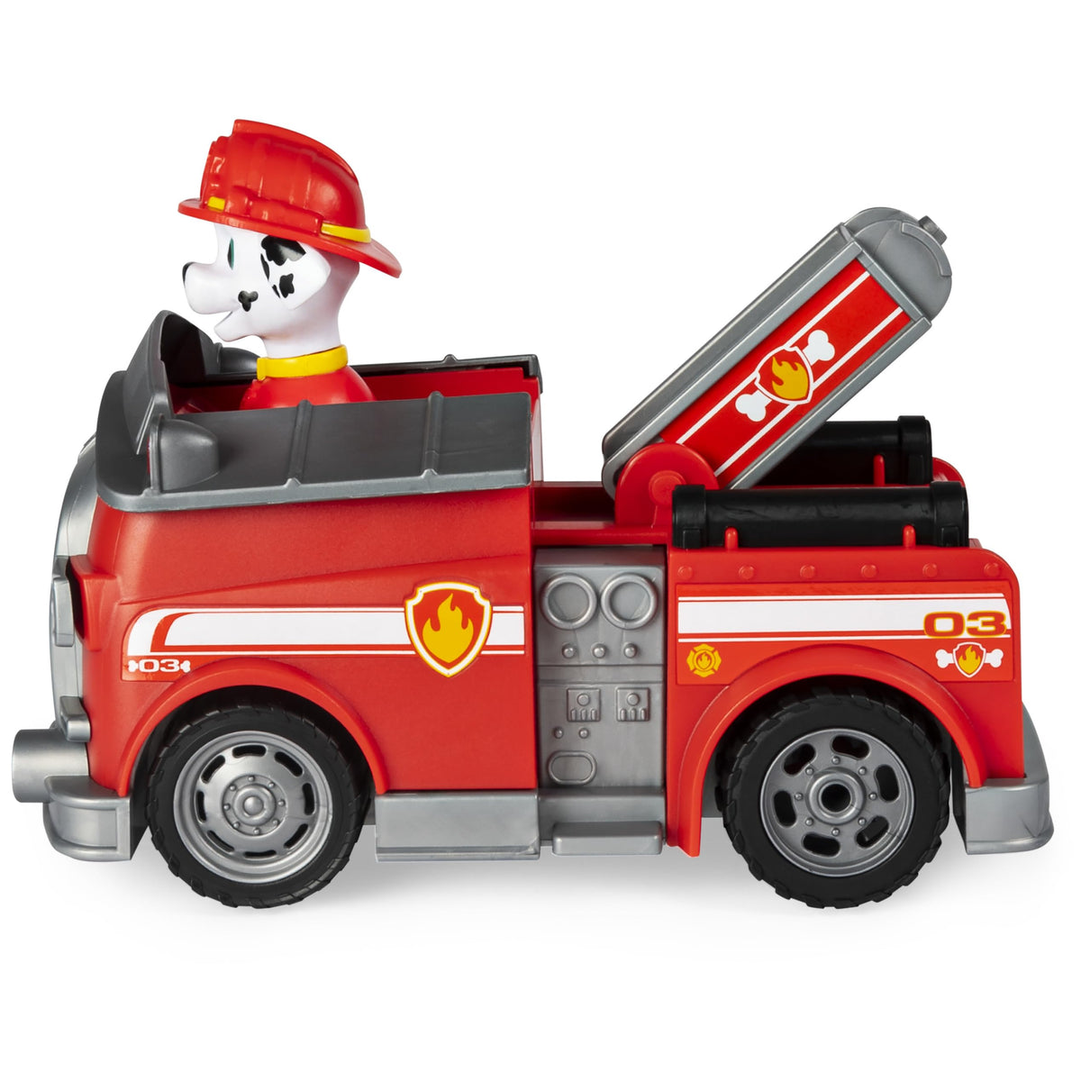 Driver-seat Marshall detail adds realism to pretend rescue missions.
