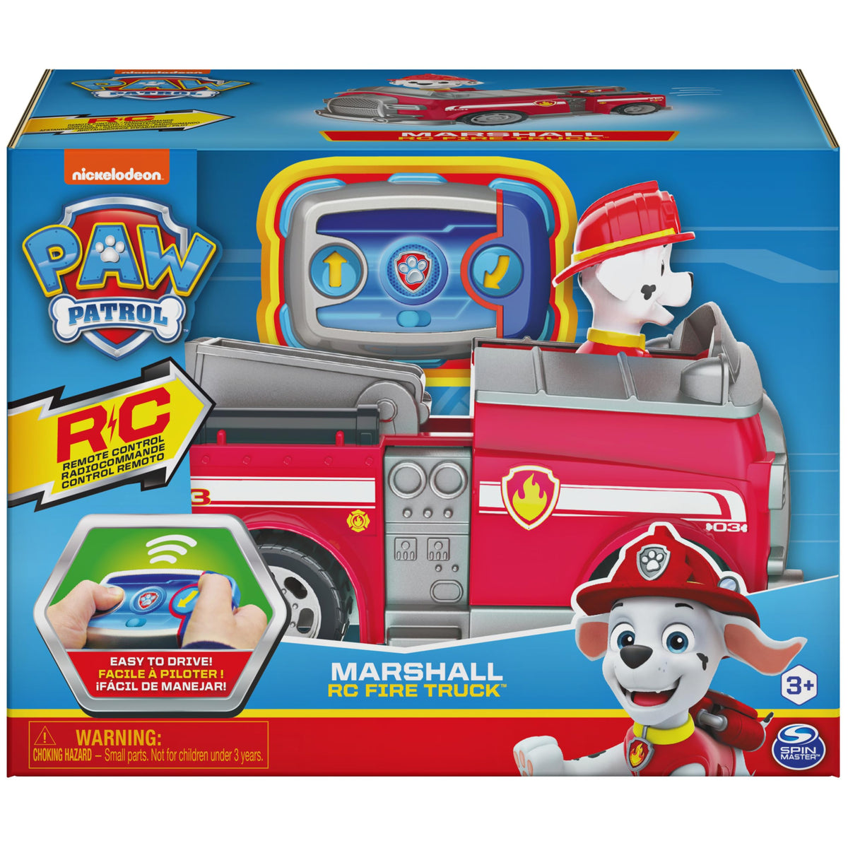 Marshall RC Fire Truck ladder movement for authentic rescue play.