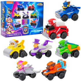 PAW Patrol Mighty Movie seven-vehicle set in action for imaginative play