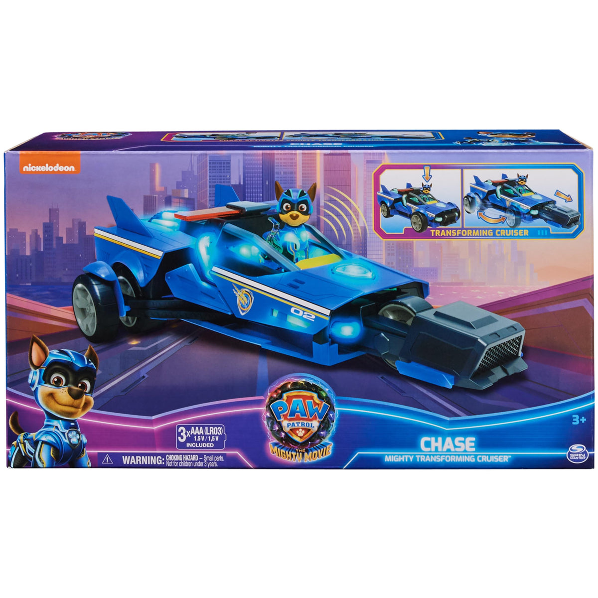 Paw Patrol Mighty Pups action figure included, pairs with Cruiser for complete adventures
