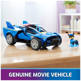 Paw Patrol Mighty Transforming Cruiser transformation action shot, engaging kids in dynamic pretend missions