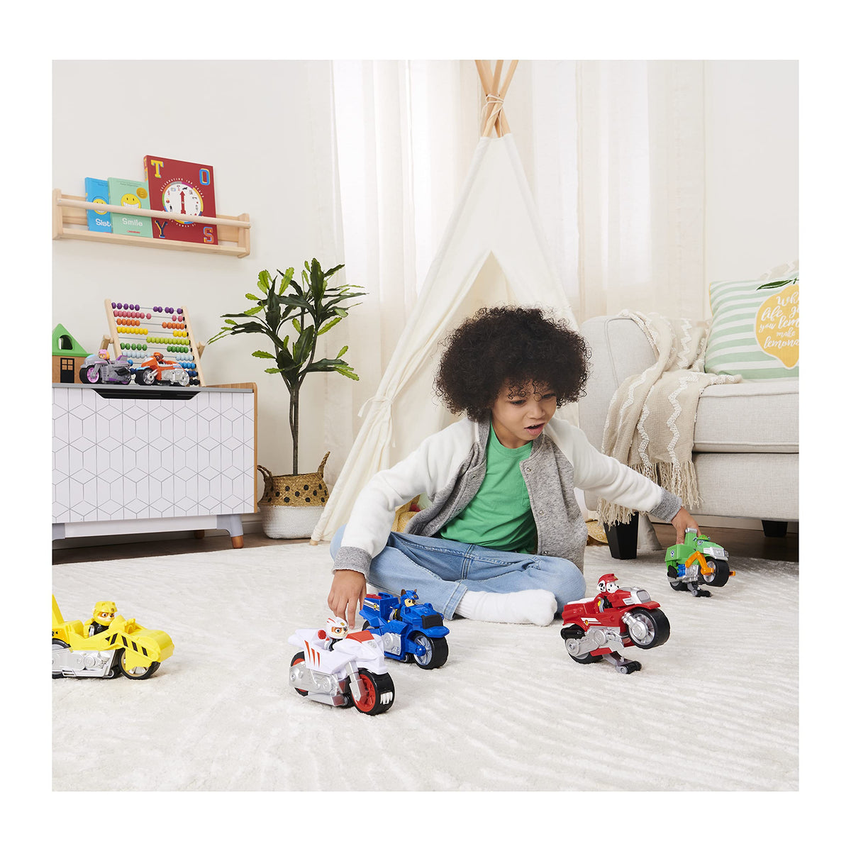 PAW Patrol Moto Pups deluxe vehicle suitable for hand-push play on any surface