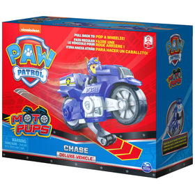 Includes one Chase figure and one Moto Pups Deluxe Vehicle
