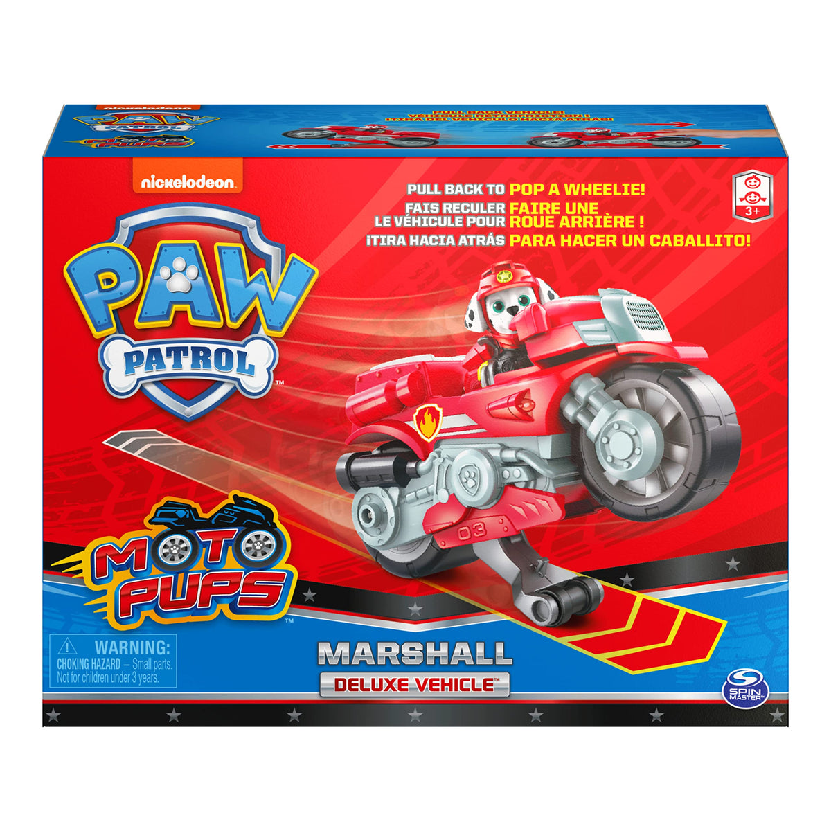 PAW Patrol Moto Pups Marshall figure in motorcycle jacket and helmet for authentic play