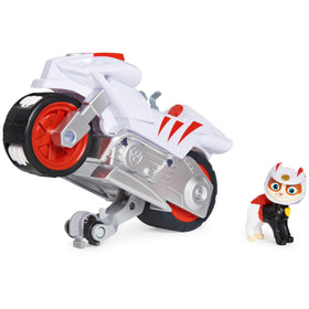 PAW Patrol Moto Pups Wildcat Deluxe Vehicle with wheelie action shown clearly.