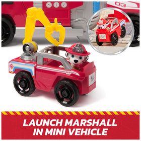 Open truck walls reveal platform and rescue arm for versatile setups.
