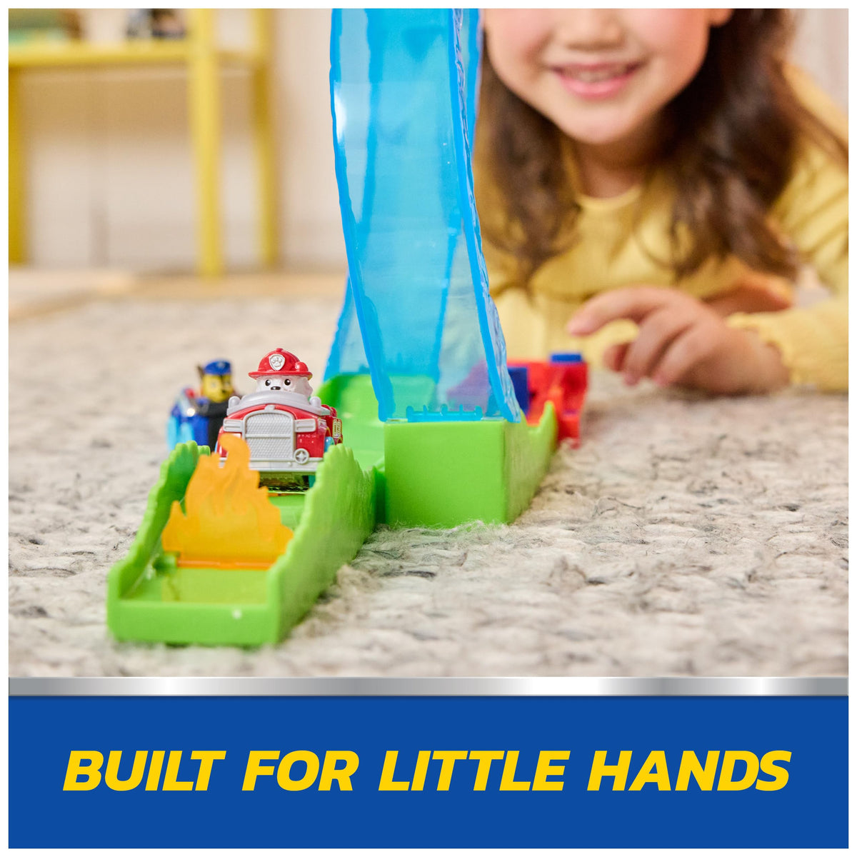 Compact launcher design is easy for small hands to operate