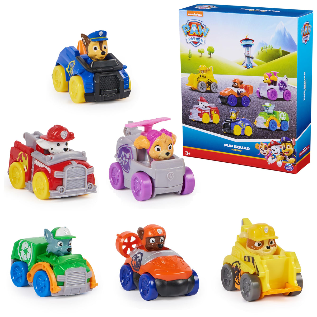 PAW Patrol Pup Squad Racer Chase car for kids, ideal for imaginative play and collection.