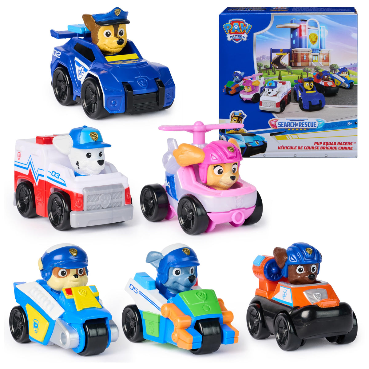 PAW Patrol Pup Squad racer Chase vehicle for on-the-go adventures