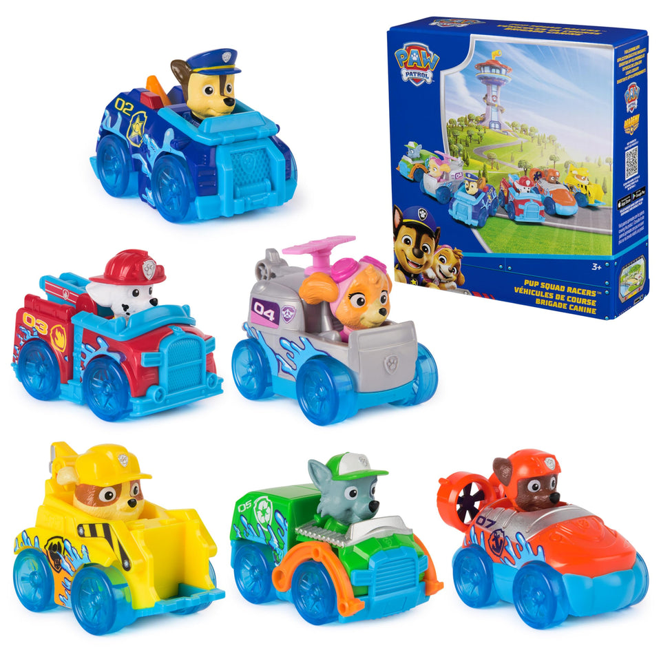 PAW Patrol Pup Squad Racers featuring Chase for imaginative rescue play.