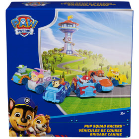 PAW Patrol Pup Squad Racers collection for on-the-go play and portable fun.