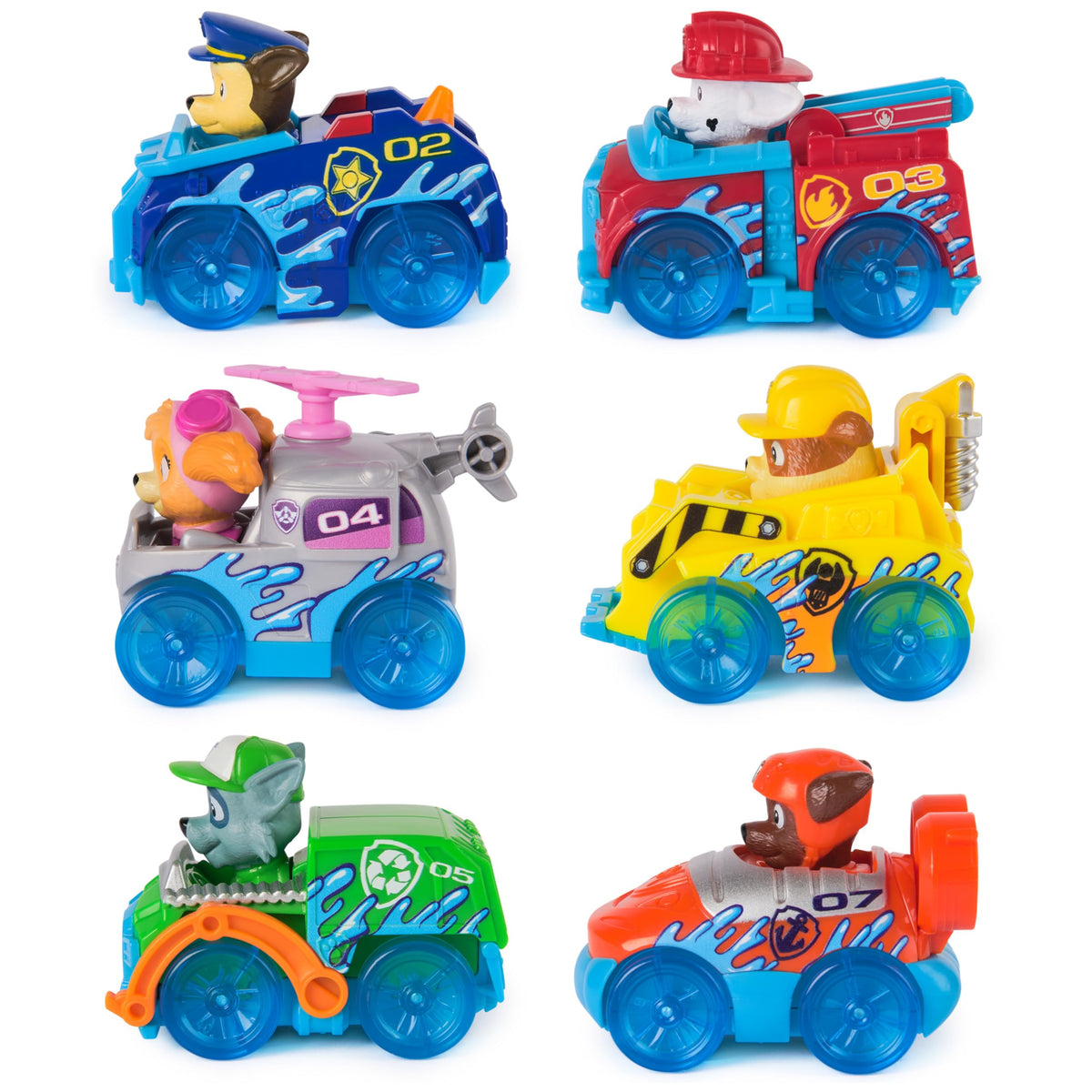 PAW Patrol Pup Squad Racers featuring Zuma for splash-inspired play.