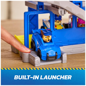 PAW Patrol rotating elevator elevates Chase for dramatic rescues.