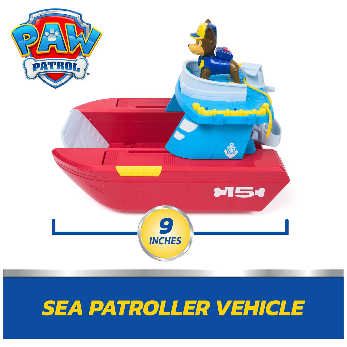 PAW Patrol Sea Patroller cockpit transform demonstrates quick land-sea transition for playtime.