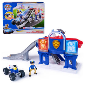 PAW Patrol lift-n-repair playset highlights Ryder on a scissor lift for imaginative rescues.