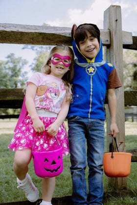 Paw Patrol Skye tiered-tulle-skirt adds whimsy and movement to costume outfits.