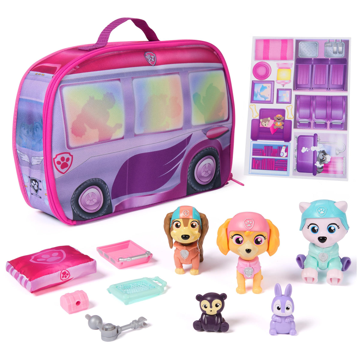 PAW Patrol Skye World Pupcation rescue set bobble-head figures for imaginative play