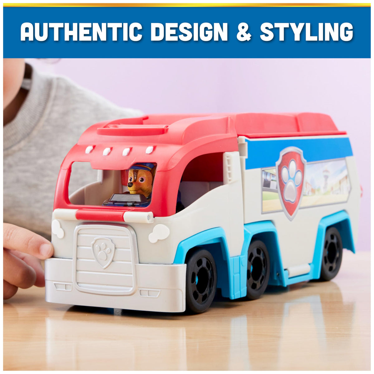 PAW Patrol transforming truck image with rear ramp for launching a racer