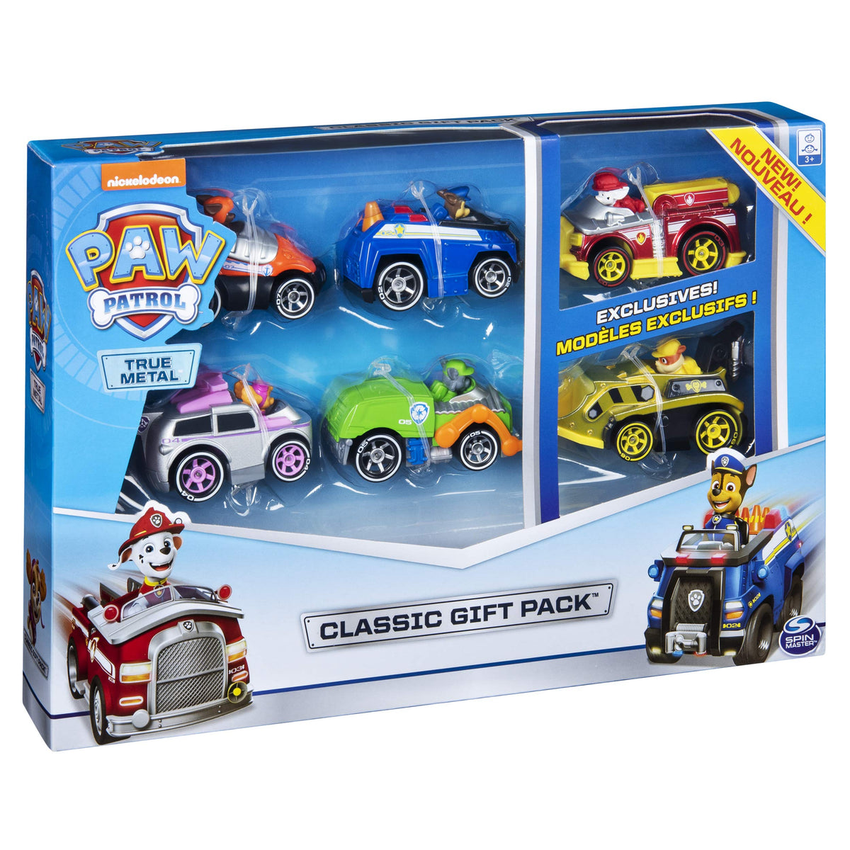 Gift-ready PAW Patrol True Metal Classic Gift Pack packaging and display.