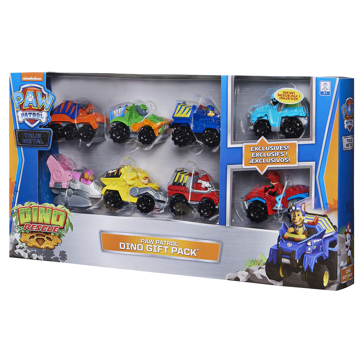 Working wheels on Dino Rescue vehicles enable fast, dynamic racing adventures.