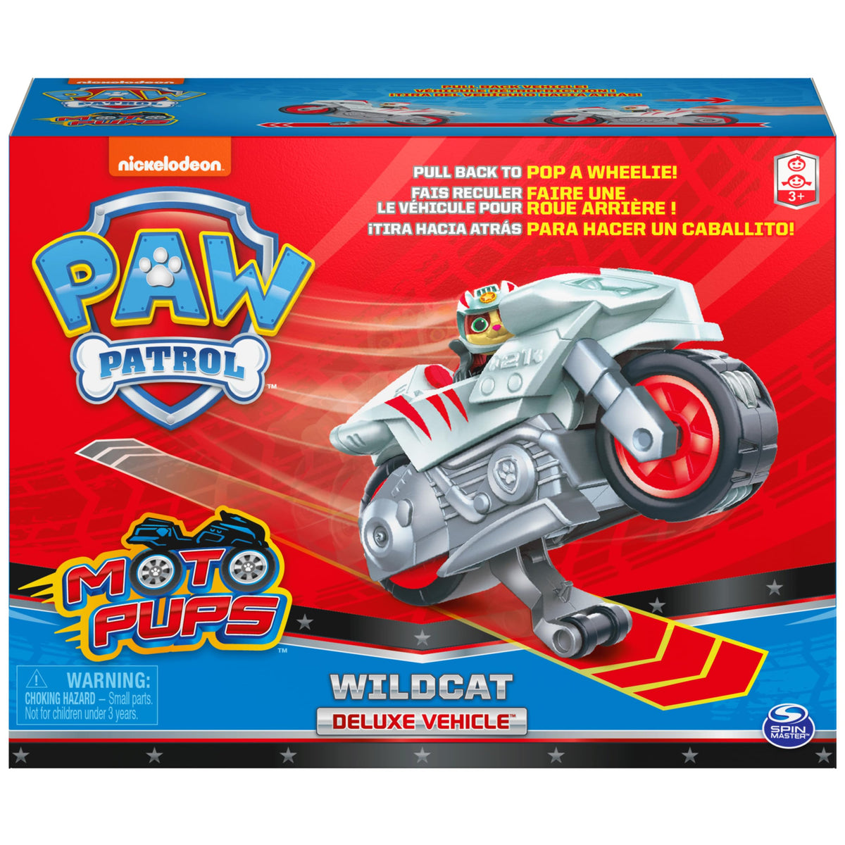 Wildcat figure in Moto Pups gear ready for rescue play.